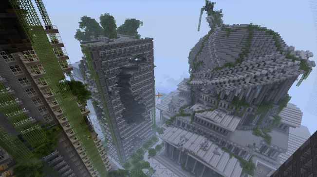 minecraft abandoned city hunger games map pc